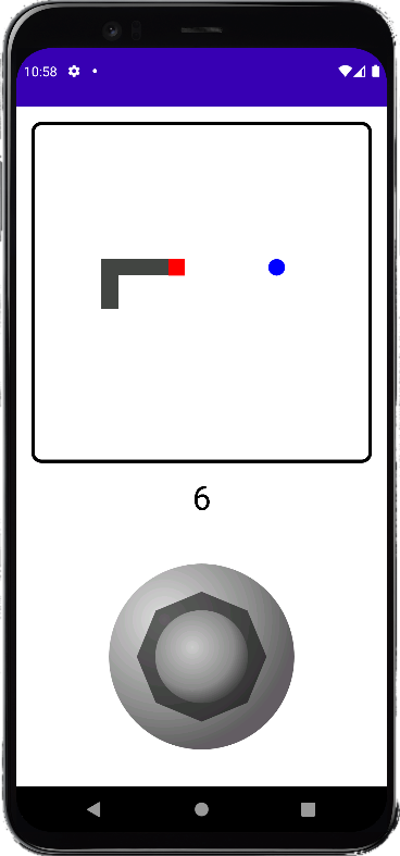 screenshot of snake game